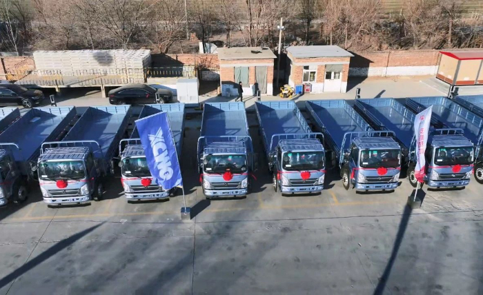 AC Milan轻卡新能源运输车批量交付山东客户
